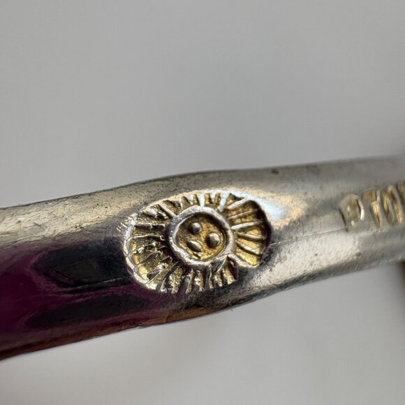 Vintage Sterling Silver PTO VALLARTA Mexico Bangle Bracelet Size 7.5" Fit - Picture 7 of 13